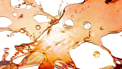 Wall Mural - Liquid Splash. Alcohol, Tea, Cola.