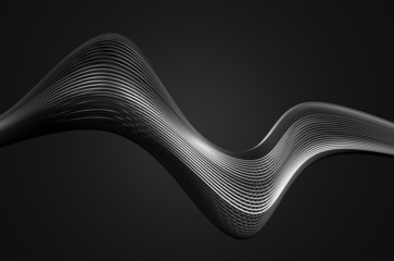 Poster - Abstract 3d rendering of high tech metal structure.