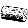 Cork, Hand Drawn, Vector, Black, White, Isolated