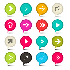 Sticker - Colorful Vector Arrows Set in Circles