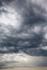 Wall Mural - cloudscape with dark storm clouds