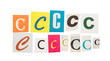 Letters C from newspapers