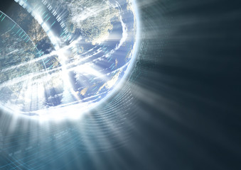 Wall Mural - Abstract futuristic global background