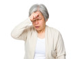 © leungchopan - Retired woman feeling headache