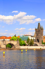 Sticker - Charles bridge in Prague, Czech republic