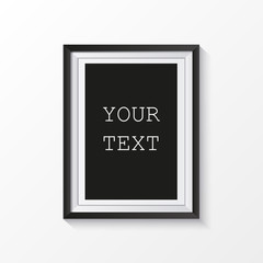 Wall Mural - 3D picture frame design for A4 image or text vector illustration