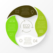 Vector linear circle eco infographic. Ecology template for