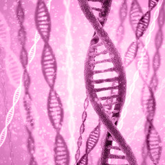 Digital illustration DNA structure in colour background