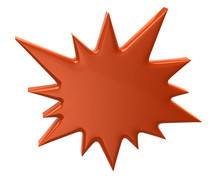 Orange Bursting Star Icon 