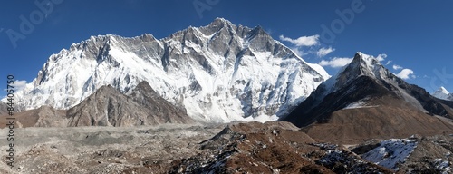 Fotomural Panoramic view of mount Lhotse and Island Peak