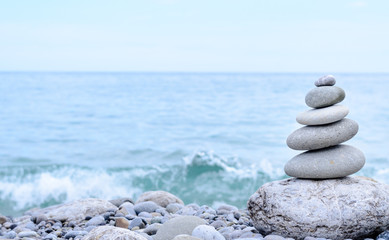 Stack of Stones from Biggest to Smallest Size