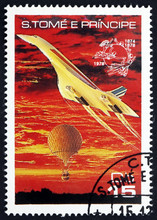Postage Stamp Sao Tome And Principe 1978 Concorde And Balloon