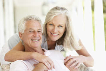 Portrait Of Romantic Senior Couple