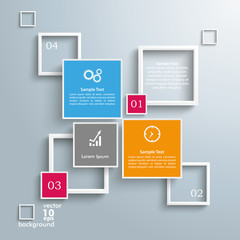 Wall Mural - Squares Frames Design 4 Options