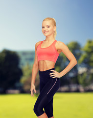 Sticker - beautiful athletic woman in sportswear