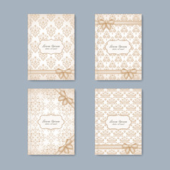 Poster - Modern vector set  brochures in the style of baroque for your