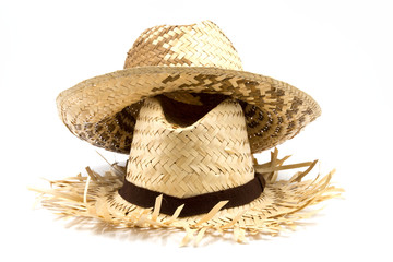 Straw hat isolated on a white background