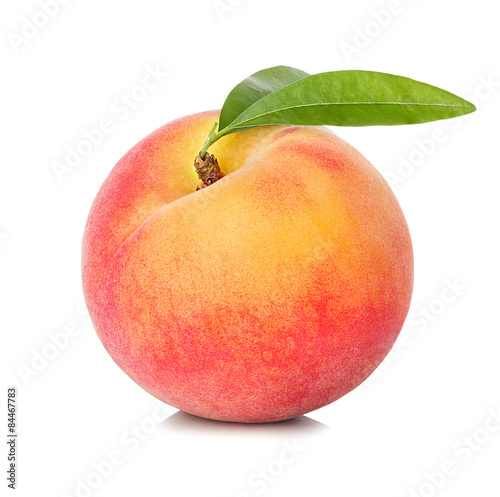 Fotografía Peach isolated on white background