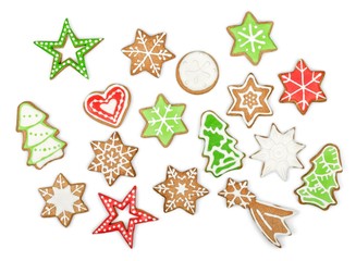 Canvas Print - Gingerbread, background, star.