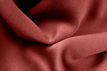 Marsala color satin fabric