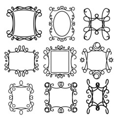 decorative frame line vector set 2