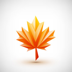 conceptual polygonal maple leaf.