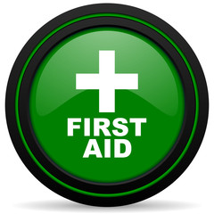Poster - first aid green icon