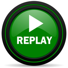 Poster - replay green icon