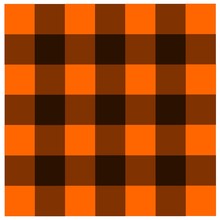 Orange Black Checkered Tablecloths Pattern
