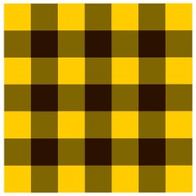 Yellow Black Checkered Tablecloths Pattern