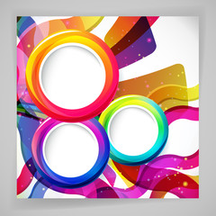 Aufkleber - abstract background with round frames.