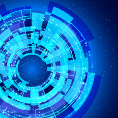 Leinwandbilder - abstract glowing technology background.