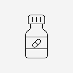 Wall Mural - medicine bottle line icon