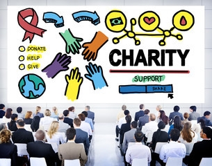 Wall Mural - Charity Donation Give Help Support Concept