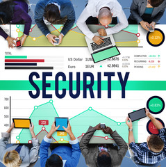 Wall Mural - Security Privacy Protection Secrecy Networking Concept