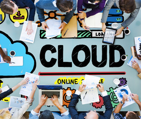 Poster - Cloud Computing Network Storage Online Concept