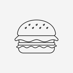 Sticker -  hamburger line icon