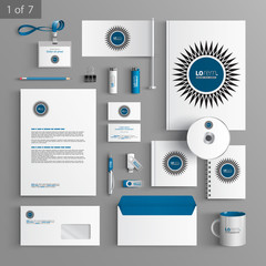 Wall Mural - Stationery template design