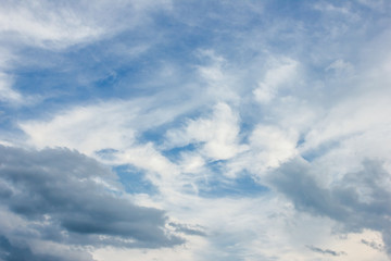 Blue cloudy sky texture.