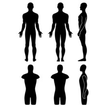 Male Mannequin Outlined Silhouette Torso