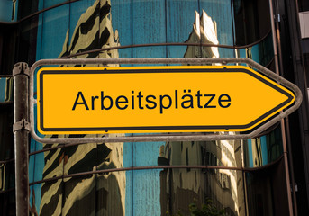 Poster - Strassenschild 42 - Arbeitsplätze