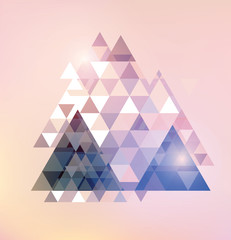 Wall Mural - triangular space design.