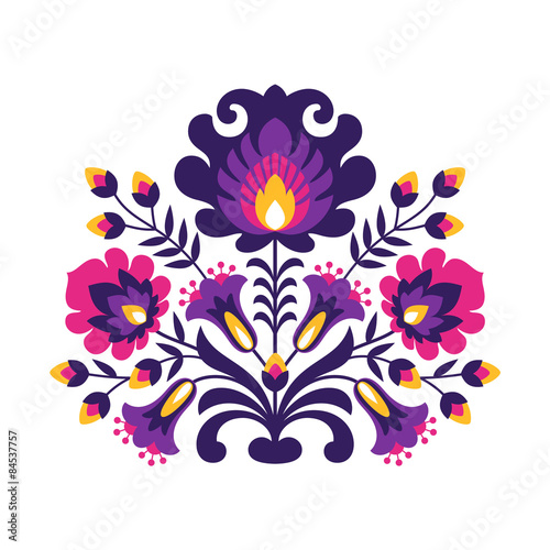 Naklejka na drzwi Polish Folk Flowers