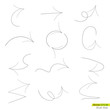 © weedezign - Set of doodle rough bursh arrows, Design element for business pr