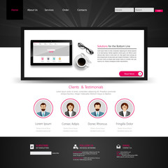 Wall Mural - modern clean website template eps 10 vector