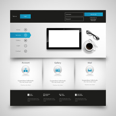 Fototapete - business website template vector eps 10