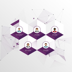 Wall Mural - Modern Business Hexagon Design template