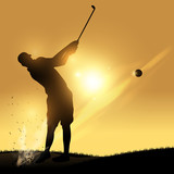 Fototapeta  - Golfer swing
