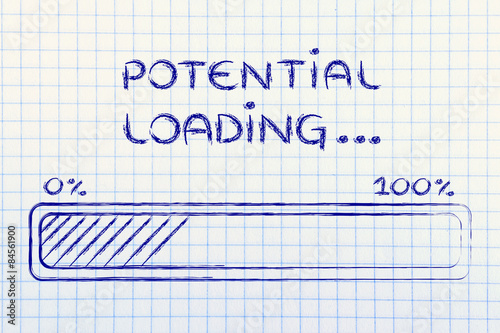 Fotografie, Obraz funny progress bar with potential loading