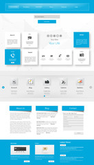 Canvas Print - one page website design template.